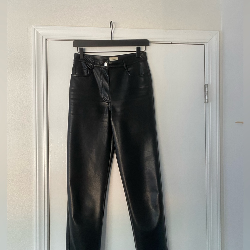 Wilfred Melina leather pants, black